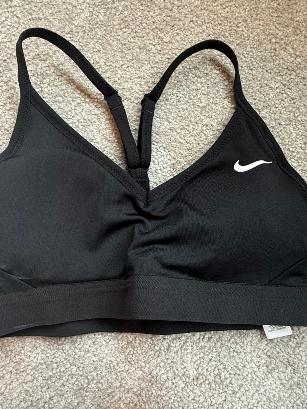 NWT Nike Indy Sports Bra Black Dri-FIT Light Support